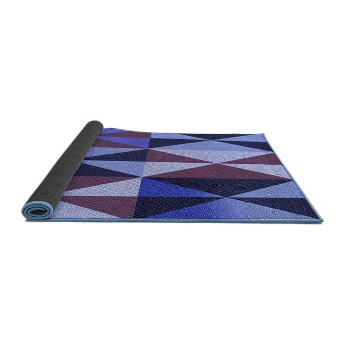 Thickness of Patterned Sky Blue Rug, pat1463blu