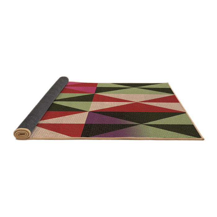 Thickness of Patterned Tomato Red Rug, pat1463brn