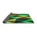 Thickness of Patterned Army Green Rug, pat1463grn