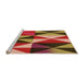 Sideview of Machine Washable Transitional Tomato Red Rug, wshpat1463org