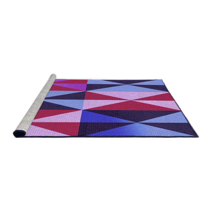 Sideview of Machine Washable Transitional Dark Magenta Purple Rug, wshpat1463pur