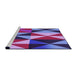 Sideview of Machine Washable Transitional Dark Magenta Purple Rug, wshpat1463pur