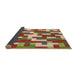 Thickness of Patterned Ginger Brown Green Rug, pat1464brn