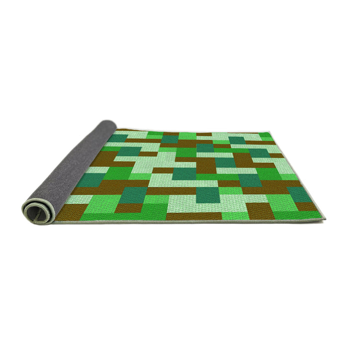 Thickness of Patterned Green Rug, pat1464grn