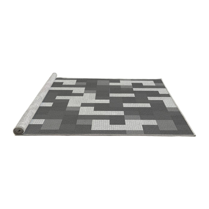Sideview of Machine Washable Transitional Cloud Gray Rug, wshpat1464gry