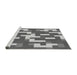 Sideview of Machine Washable Transitional Cloud Gray Rug, wshpat1464gry