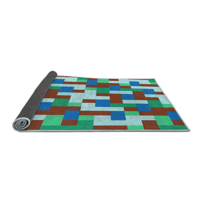 Thickness of Patterned Purple Rug, pat1464lblu