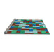 Sideview of Machine Washable Transitional Purple Rug, wshpat1464lblu