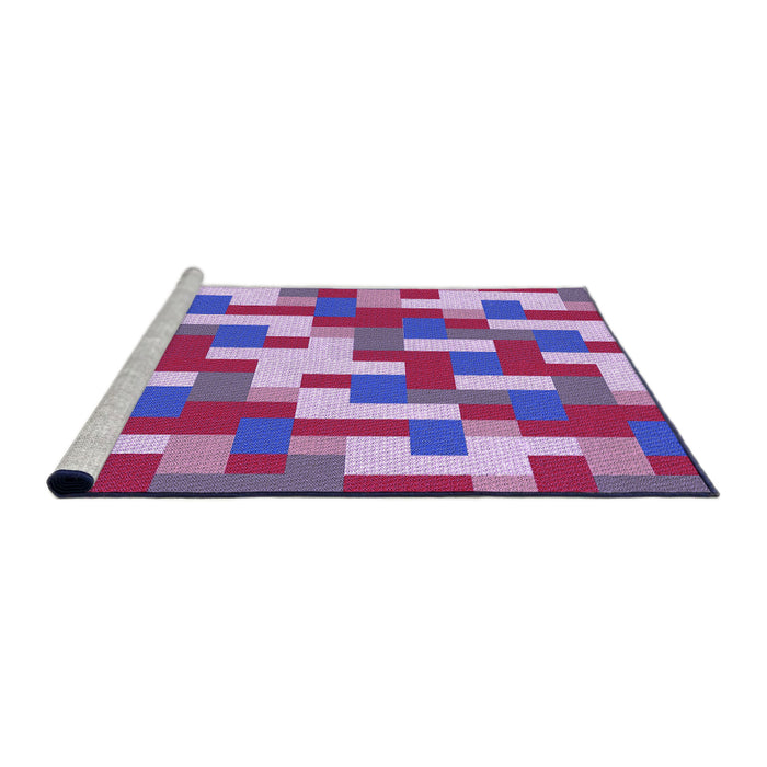 Sideview of Machine Washable Transitional Bright Lilac Purple Rug, wshpat1464pur