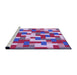 Sideview of Machine Washable Transitional Bright Lilac Purple Rug, wshpat1464pur