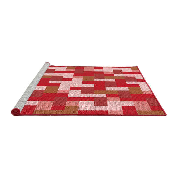 Sideview of Machine Washable Transitional Red Rug, wshpat1464rd