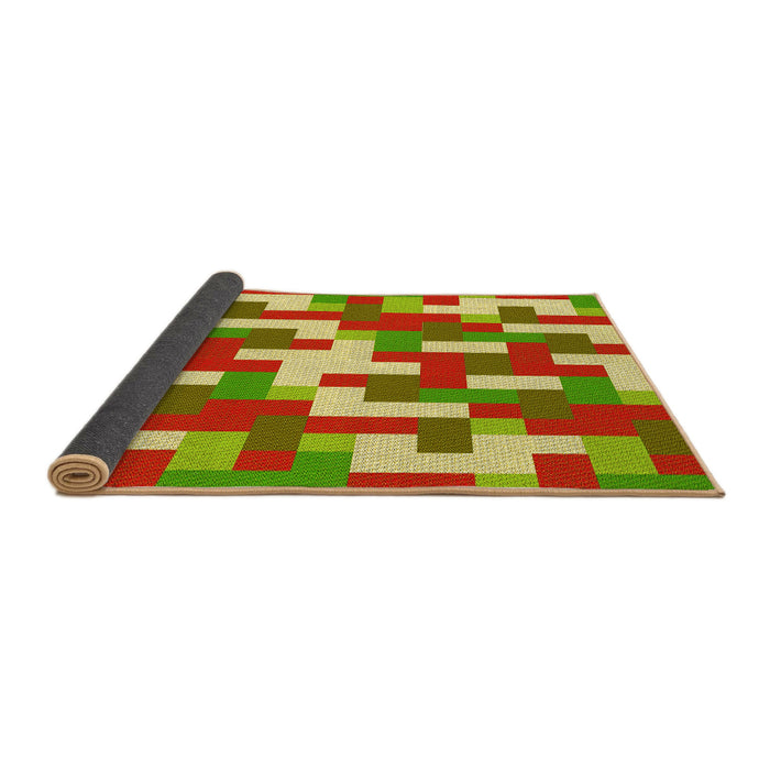 Thickness of Patterned Mahogany Brown Rug, pat1464yw