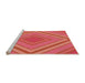 Sideview of Machine Washable Transitional Red Rug, wshpat1465org