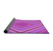 Thickness of Patterned Neon Pink Rug, pat1465pur