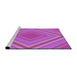 Sideview of Machine Washable Transitional Neon Pink Rug, wshpat1465pur