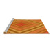 Sideview of Machine Washable Transitional Orange Red Orange Rug, wshpat1465yw