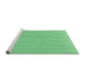 Sideview of Machine Washable Transitional Green Rug, wshpat1466grn