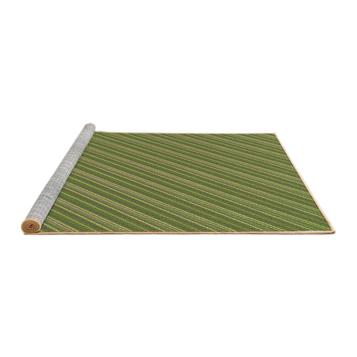Sideview of Machine Washable Transitional Pistachio Green Rug, wshpat1467brn