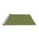 Sideview of Machine Washable Transitional Pistachio Green Rug, wshpat1467brn