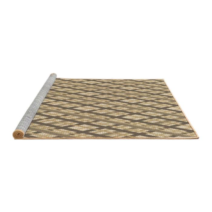 Sideview of Machine Washable Transitional Brown Rug, wshpat1468brn