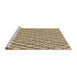 Sideview of Machine Washable Transitional Brown Rug, wshpat1468brn