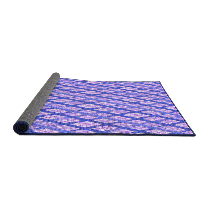 Thickness of Patterned Mauve Purple Rug, pat1468pur