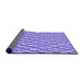 Thickness of Patterned Mauve Purple Rug, pat1468pur