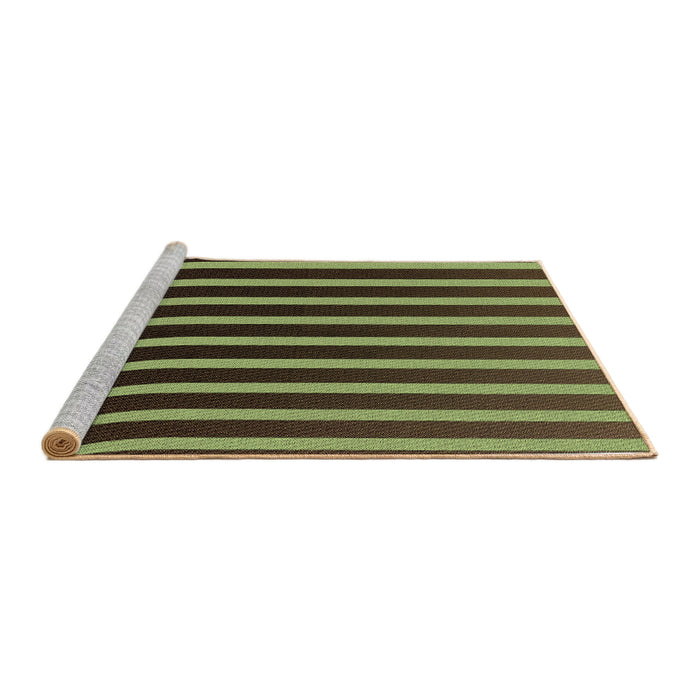 Sideview of Machine Washable Transitional Pistachio Green Rug, wshpat1469brn