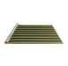 Sideview of Machine Washable Transitional Pistachio Green Rug, wshpat1469brn