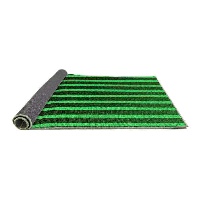 Thickness of Patterned Lime Green Rug, pat1469grn