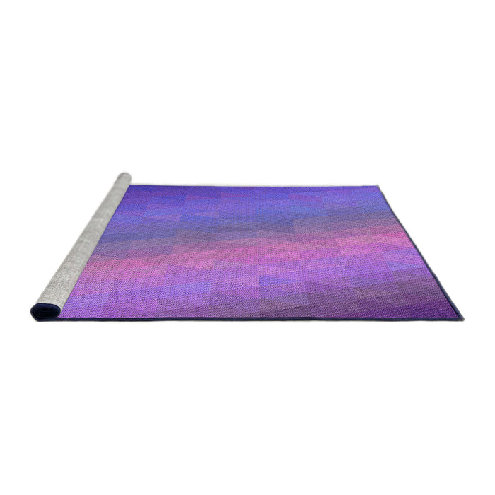 Sideview of Machine Washable Transitional Purple Rug, wshpat147pur