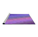 Sideview of Machine Washable Transitional Purple Rug, wshpat147pur