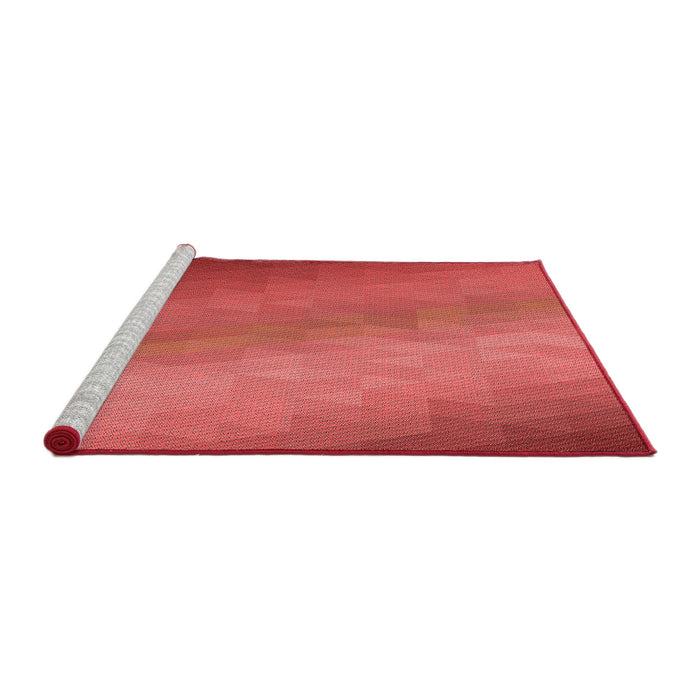 Sideview of Machine Washable Transitional Red Rug, wshpat147rd