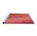 Sideview of Machine Washable Transitional Red Rug, wshpat147rd