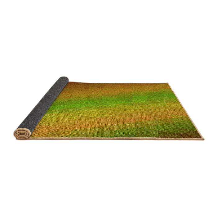 Thickness of Patterned Green Rug, pat147yw