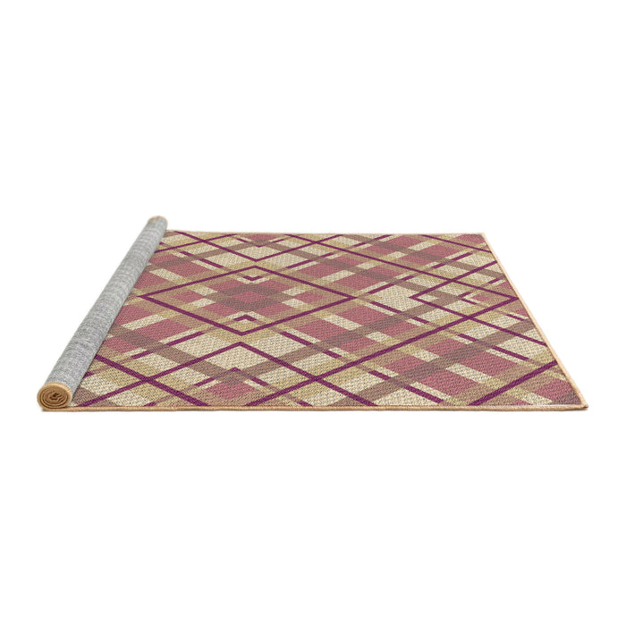 Sideview of Machine Washable Transitional Indian Red Rug, wshpat1470brn