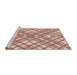 Sideview of Machine Washable Transitional Indian Red Rug, wshpat1470brn