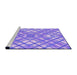 Sideview of Machine Washable Transitional Purple Rug, wshpat1470pur