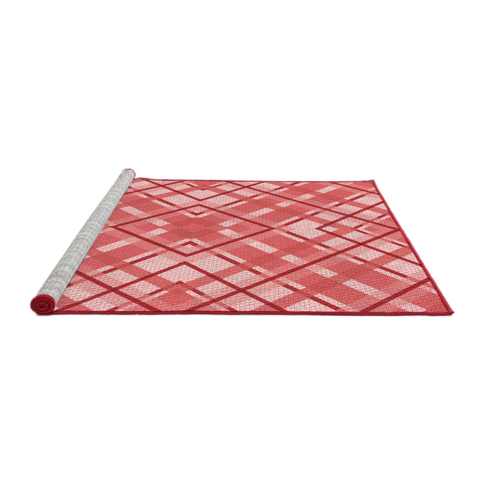 Sideview of Machine Washable Transitional Pastel Pink Rug, wshpat1470rd