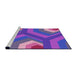 Sideview of Machine Washable Transitional Neon Purple Rug, wshpat1471pur