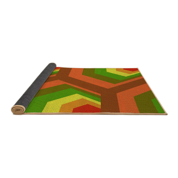 Thickness of Patterned Pistachio Green Rug, pat1471yw