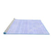 Sideview of Machine Washable Transitional Lavender Blue Rug, wshpat1472blu