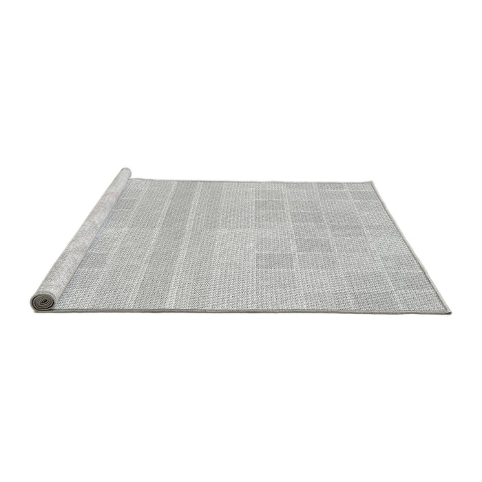 Sideview of Machine Washable Transitional Cloud Gray Rug, wshpat1472gry