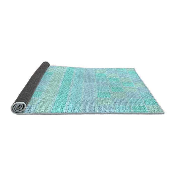 Thickness of Patterned Diamond Blue Rug, pat1472lblu