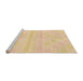 Sideview of Machine Washable Transitional Khaki Gold Rug, wshpat1472org