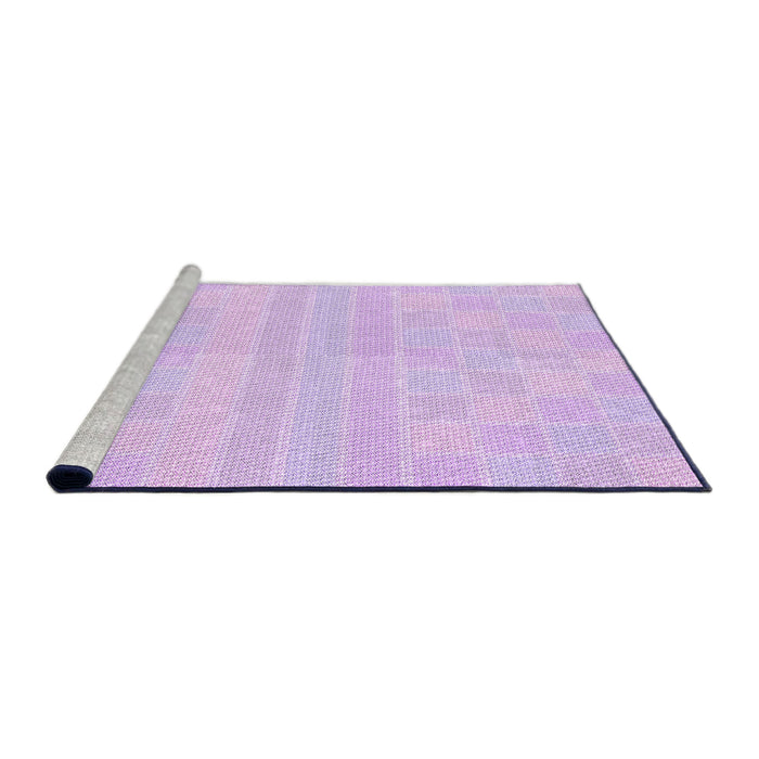 Sideview of Machine Washable Transitional Bright Lilac Purple Rug, wshpat1472pur