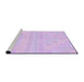 Sideview of Machine Washable Transitional Bright Lilac Purple Rug, wshpat1472pur