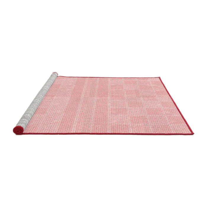 Sideview of Machine Washable Transitional Pastel Red Pink Rug, wshpat1472rd