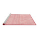 Sideview of Machine Washable Transitional Pastel Red Pink Rug, wshpat1472rd