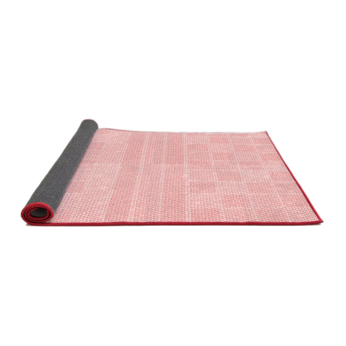 Thickness of Patterned Pastel Red Pink Rug, pat1472rd